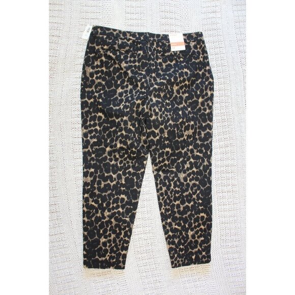 NWT Old Navy Relaxed Mid-Rise Harper Women Trousers Stovepipe size 12 Leopard - Picture 5 of 12